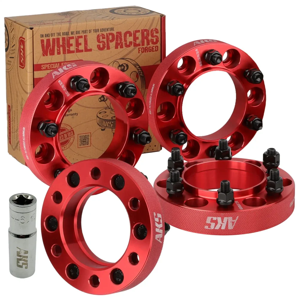 AKS4WD – Espaciadores de Rines Toyota Hub Centric 1.25 Pulgadas 6×139.7 | Separadores de Rines Tacoma 4Runner FJ Cruiser Fortuner Hilux | Cubo 106.1mm Perno M12x1.5 | Kit 4 Piezas con Tuercas
