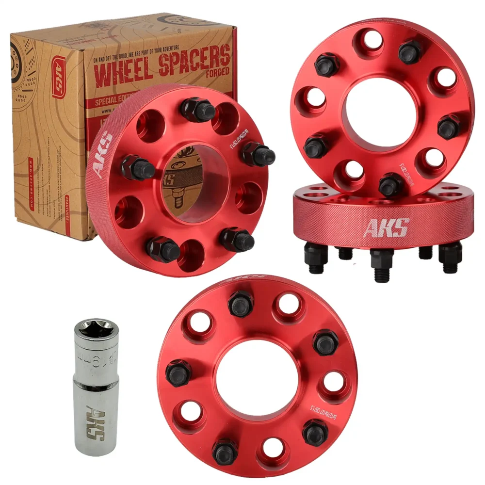 AKS4WD – Espaciadores de Rines Jeep 1.5 Pulgadas Hub Centric 5x127mm M14x1.5 71.5mm Bore | Separadores de Llantas para Wrangler JL JLU, Grand Cherokee WK2 WL, Gladiator JT | Aluminio Forjado 6061-T6 Pernos Grado 12.9