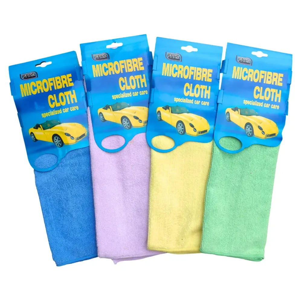 Paño de Microfibra Amarillo 40×40 cm AKS para Limpieza Automotriz y Náutica – Alta Absorción para Carros, Vidrios, Lanchas y Superficies